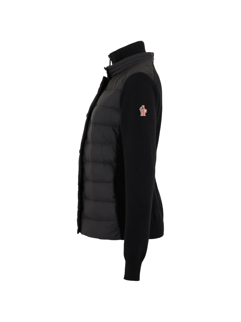 Moncler Grenoble Gewatteerde top met vlakken Zwart