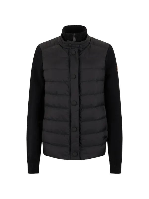 Moncler Grenoble Quilted Panelled Top in Black