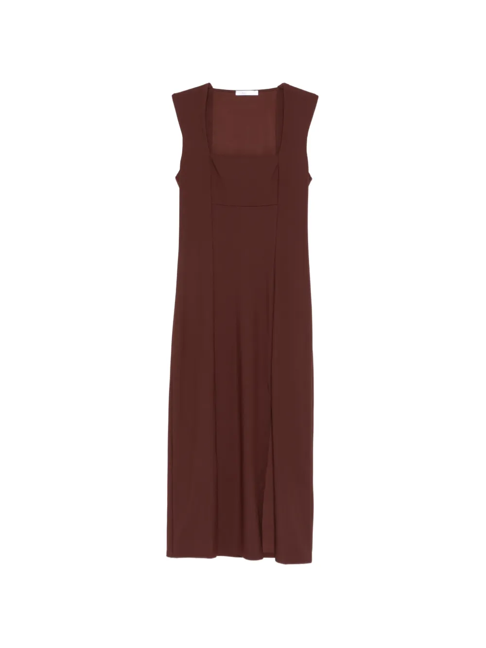 Patrizia Pepe square-neck midi dress - Marrone