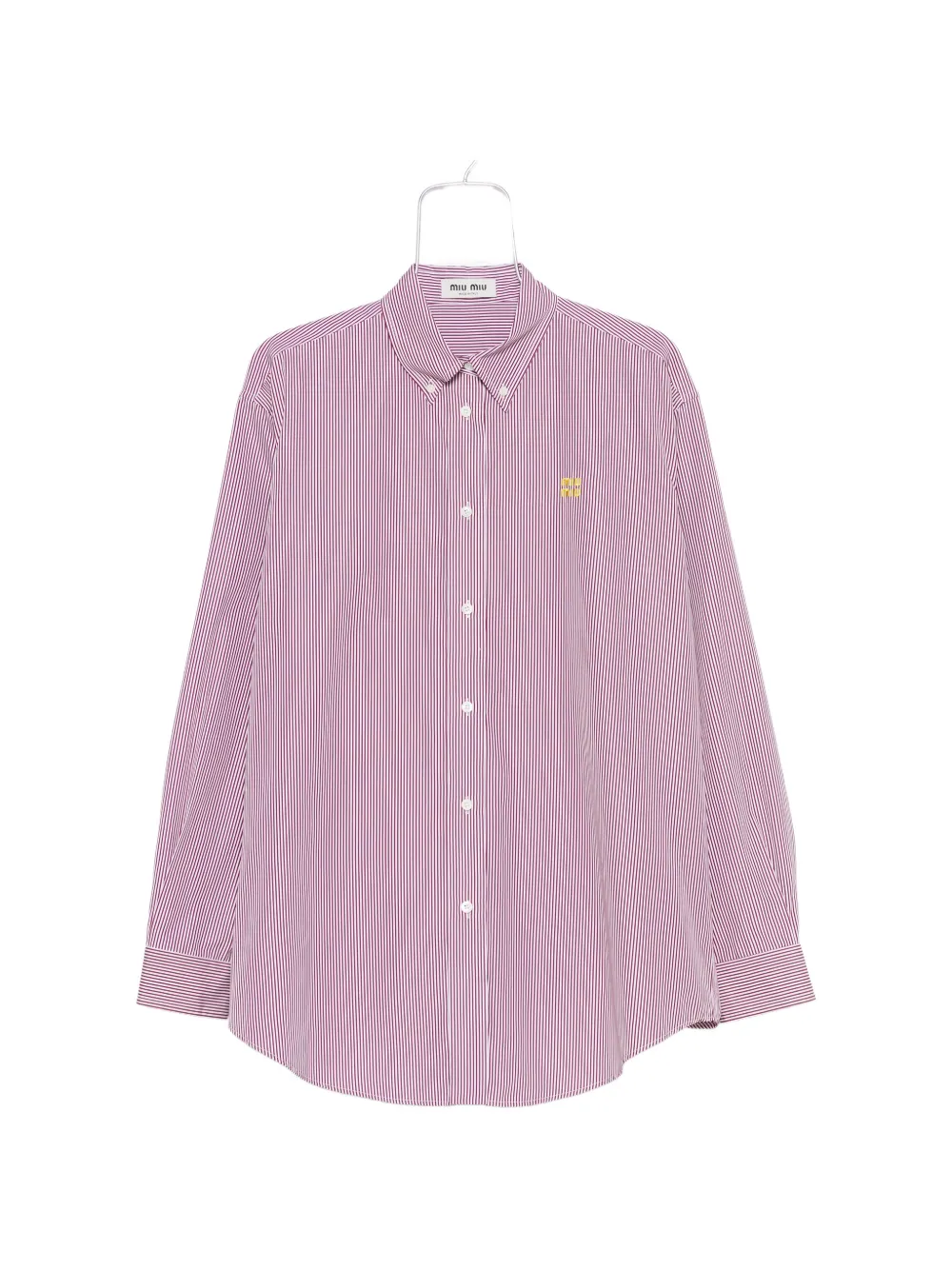 Miu Miu striped buttoned shirt - Rosso