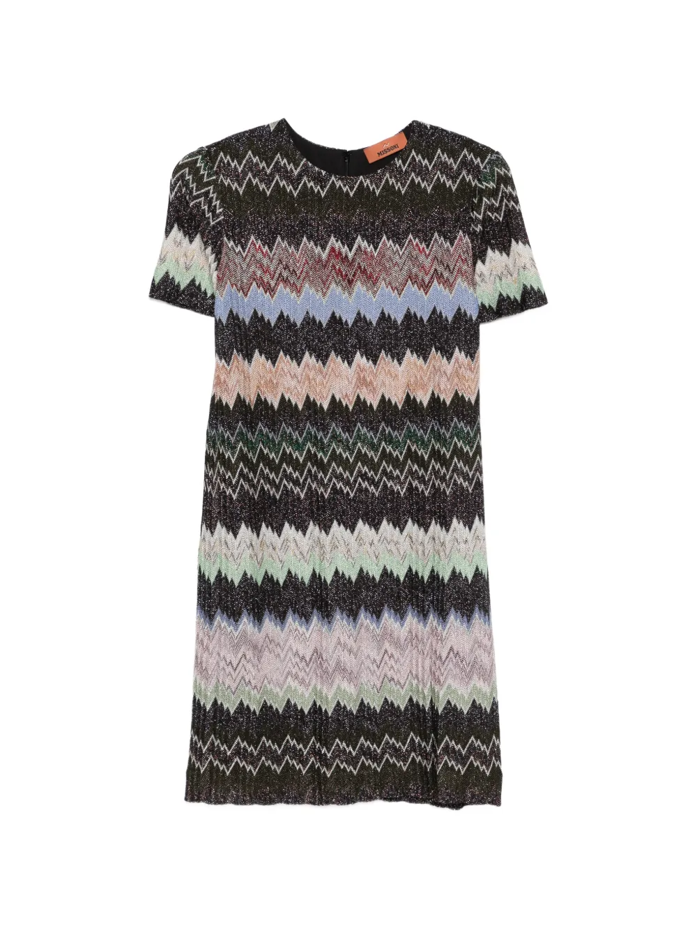 Missoni zigzag short-sleeve mini dress - Black