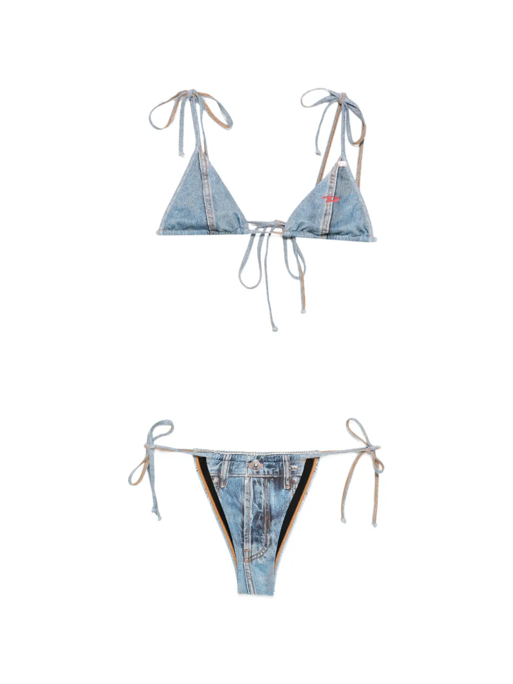 Diesel Jodie-Dnm triangle tie bikini - Blu