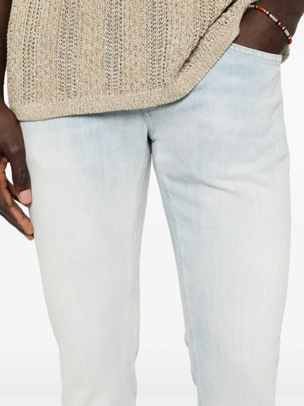 DONDUP Jeans met riemlussen Blauw