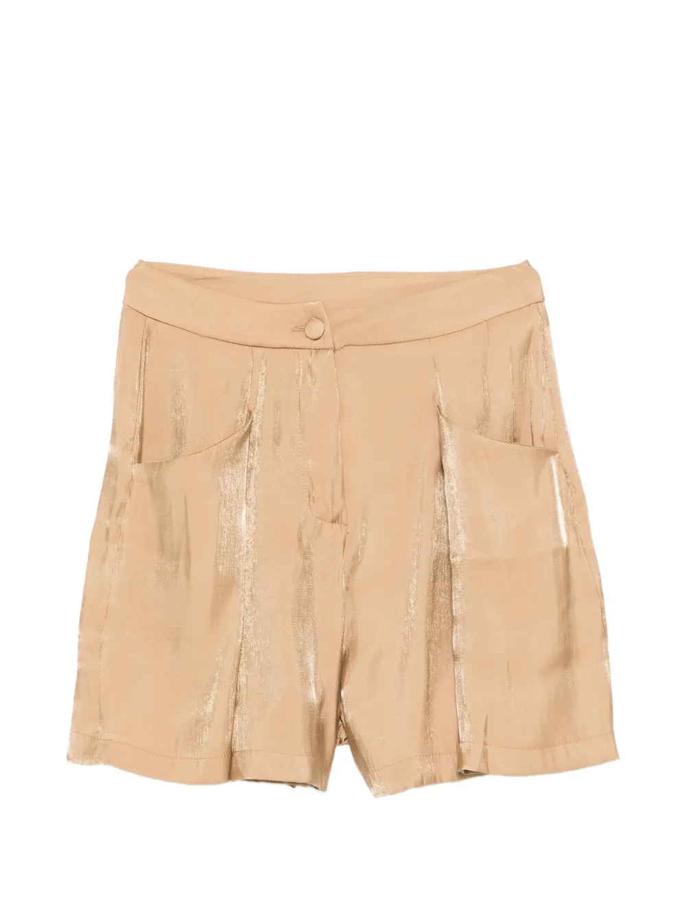 Marc Ellis Shorts mit Satin-Finish - Nude