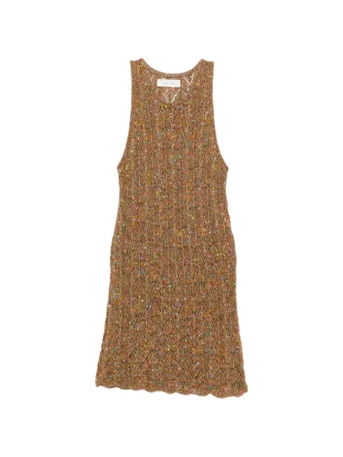 Circus Hotel sequin-embellished crochet-knit mini dress