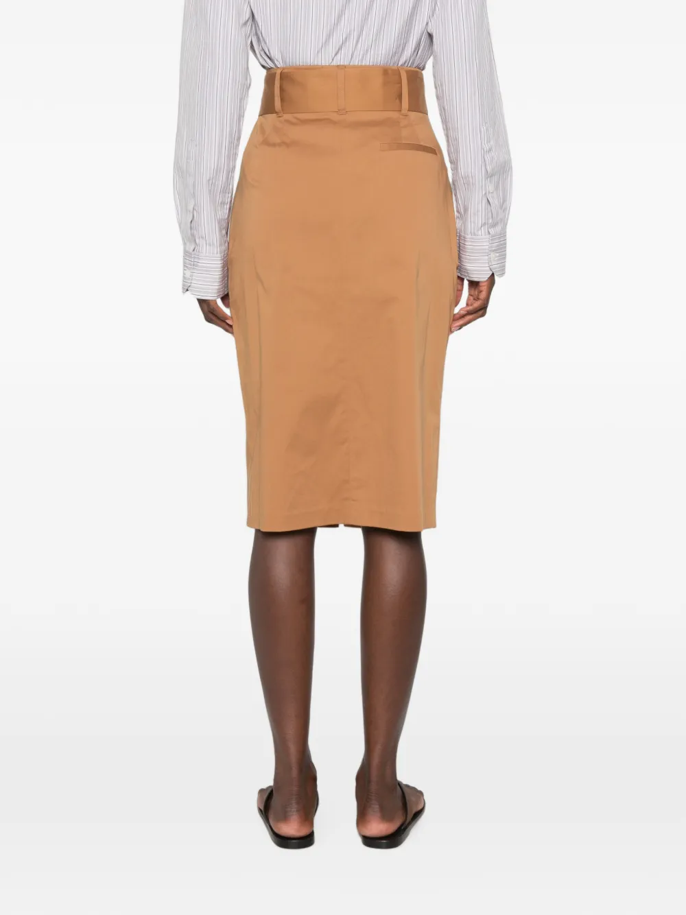 Actitude Midi-rok met ceintuur Bruin