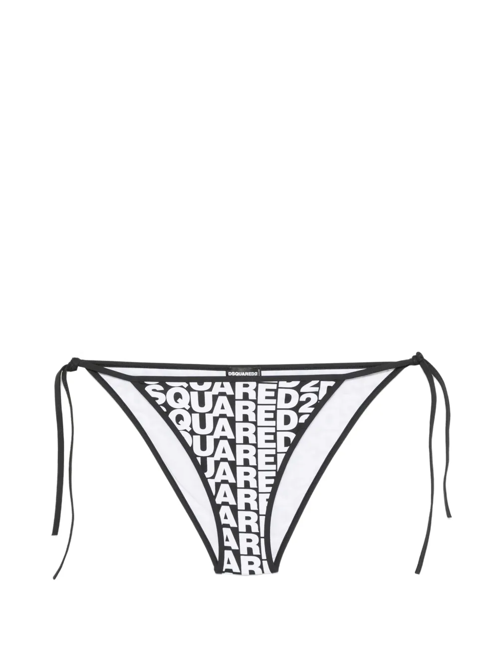 DSQUARED2 Slip con lacci laterali e logo - Nero