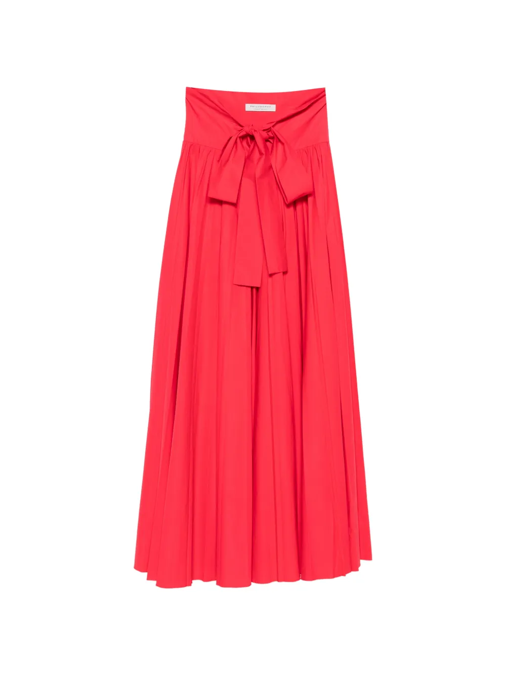 Philosophy Di Lorenzo Serafini bow-detail pleated maxi skirt - Rosso