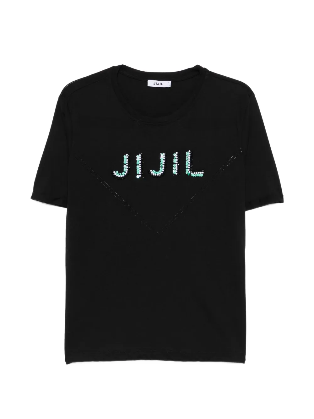 JIJIL JOLIE sequin-logo T-shirt