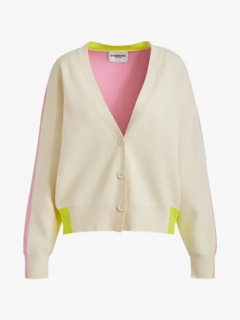 Essentiel Antwerp colourblock embroidered cardigan