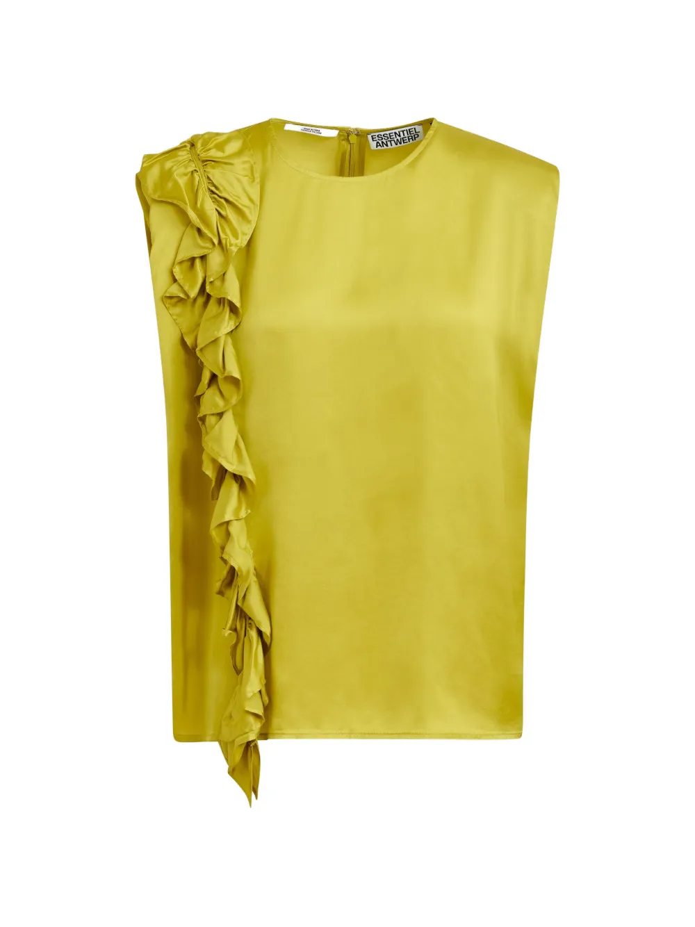 Essentiel Antwerp Blusa smanicata con ruches - Giallo