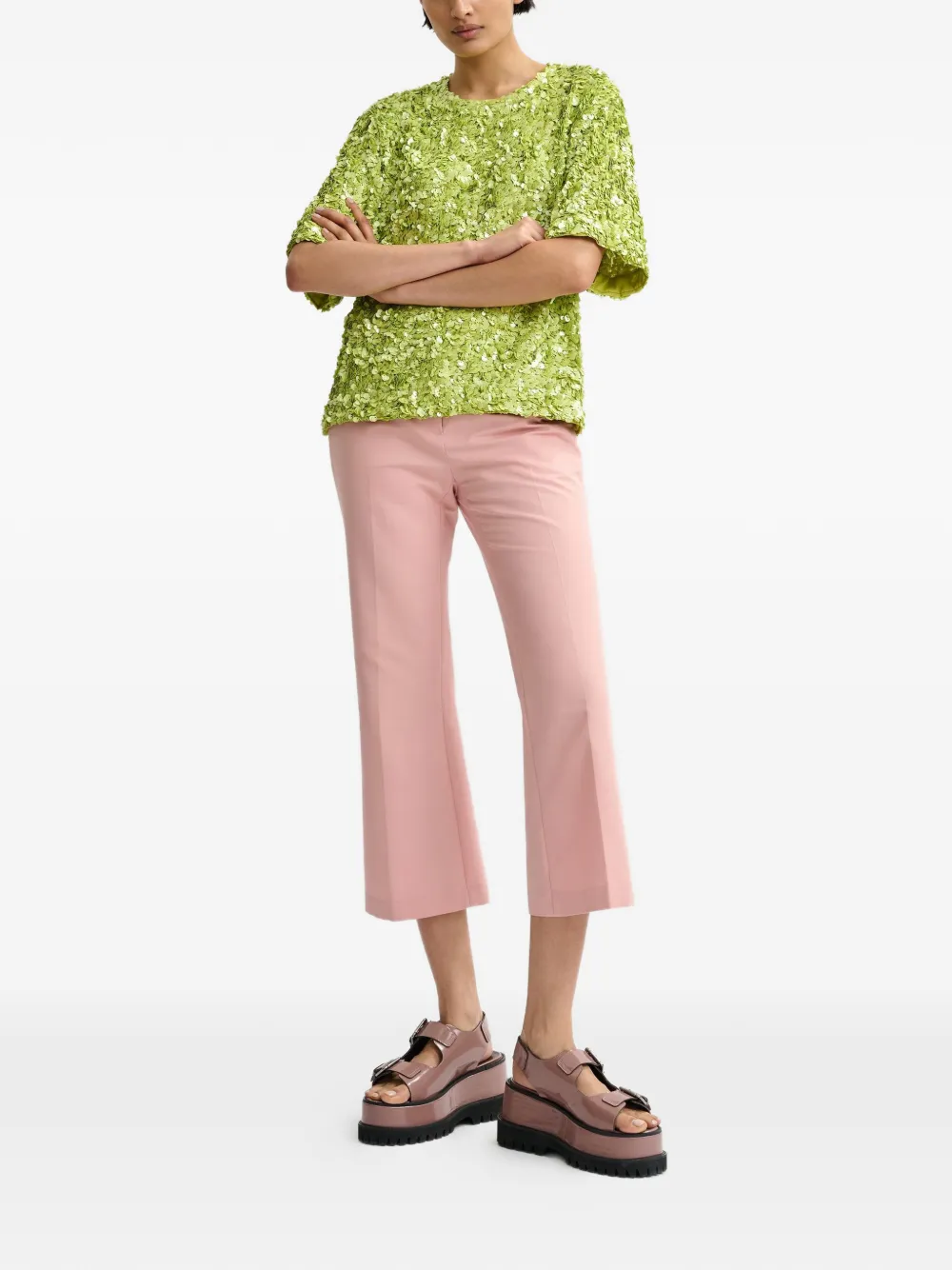  Essentiel Antwerp Sequin Blouse - Green 