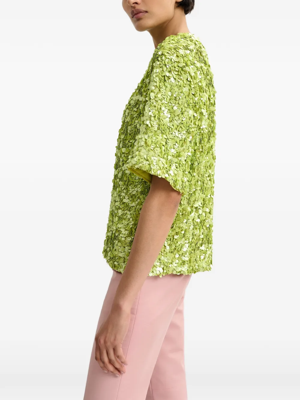Essentiel Antwerp Blouse met pailletten Groen