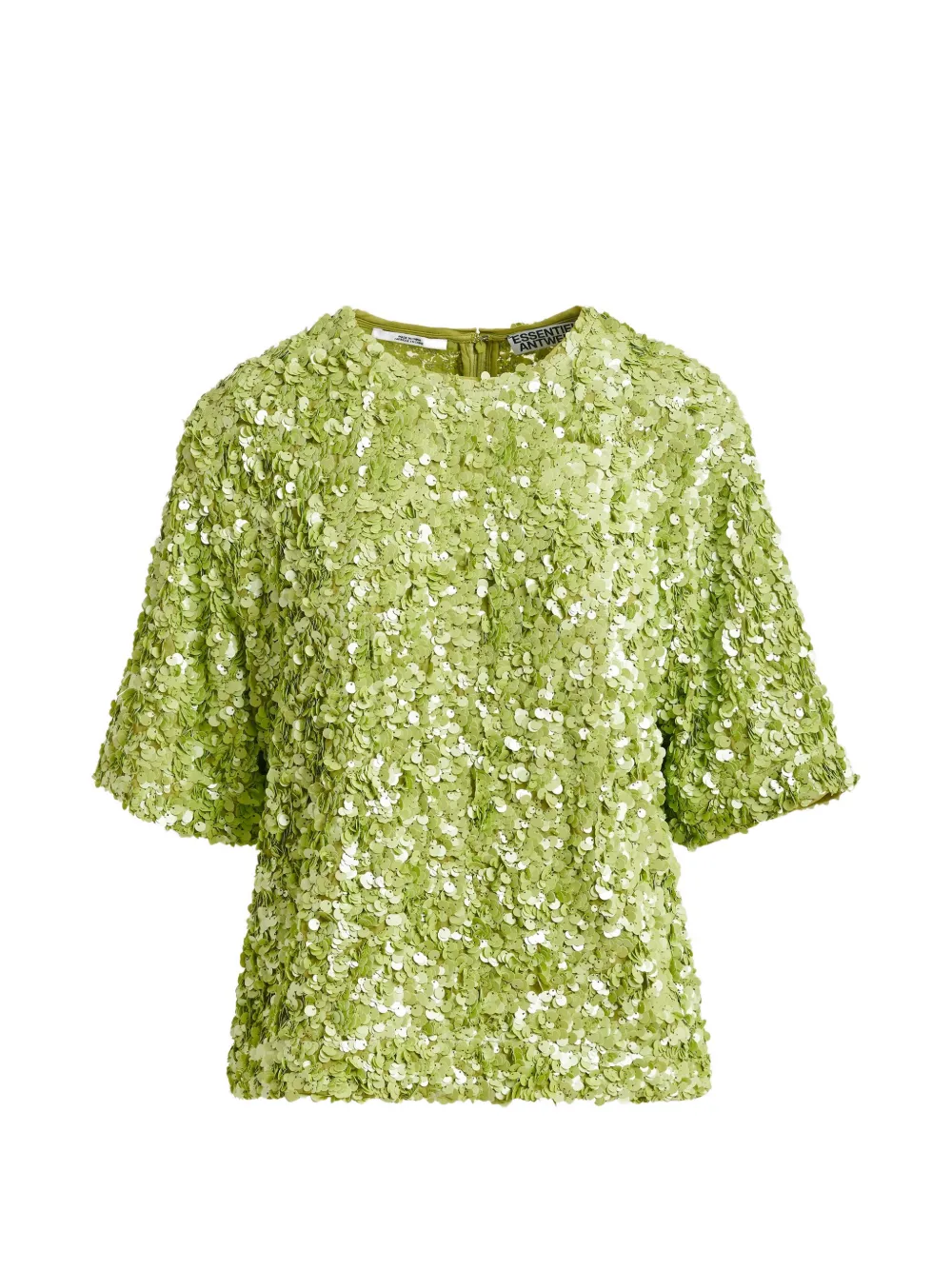 Essentiel Antwerp Blusa con paillettes - Verde
