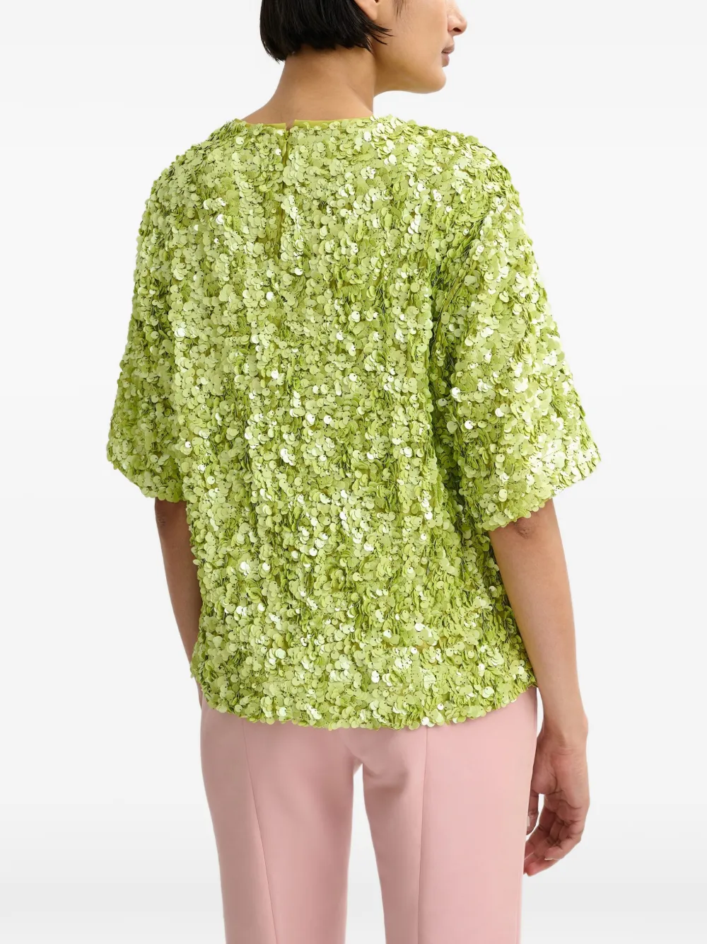 Essentiel Antwerp Blouse met pailletten Groen