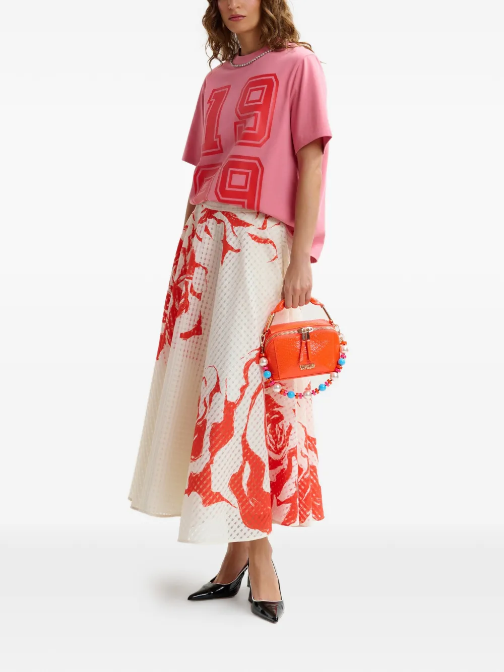  Essentiel Antwerp Numeric-print T-shirt - Pink 