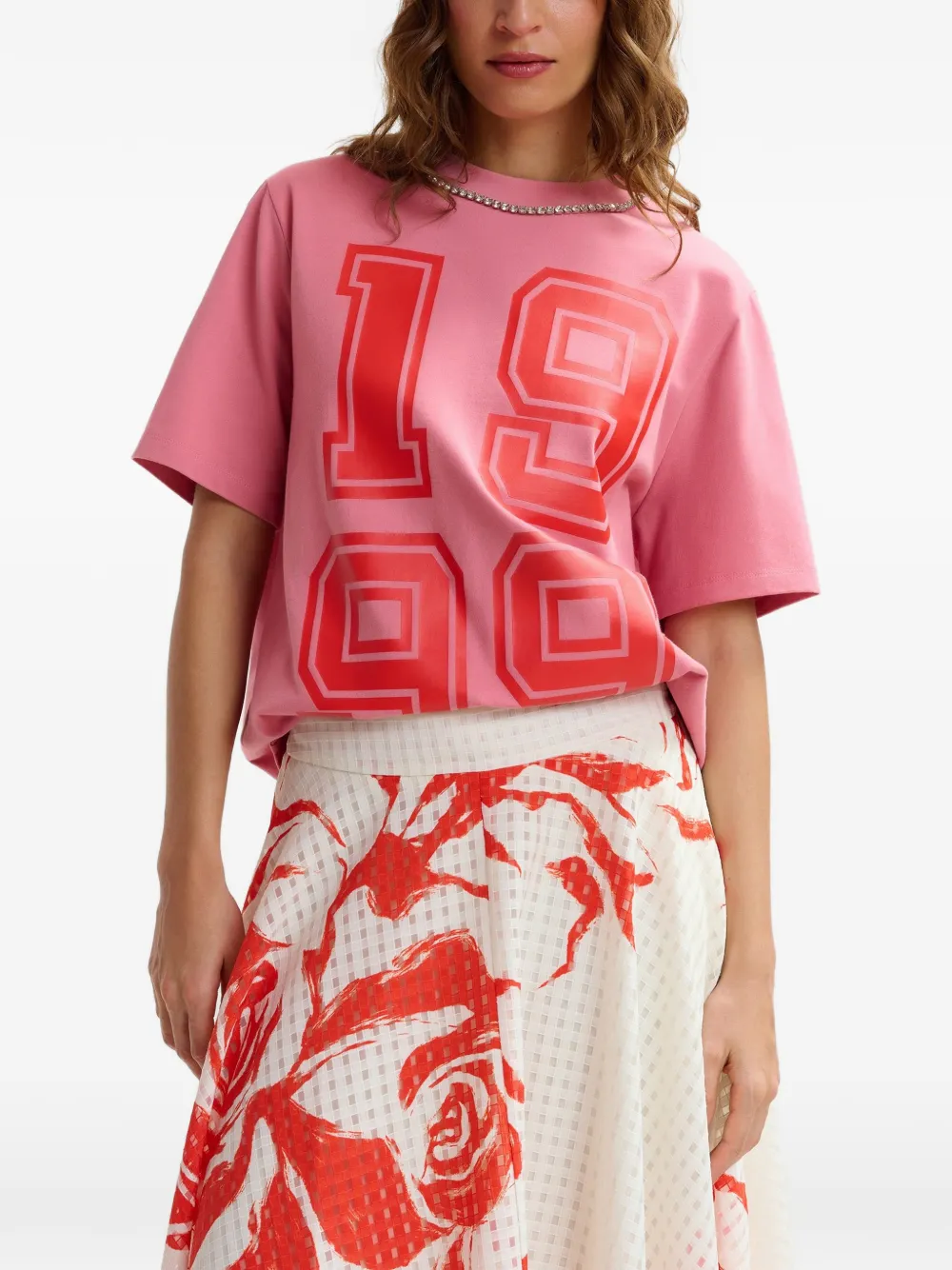  Essentiel Antwerp Numeric-print T-shirt - Pink 