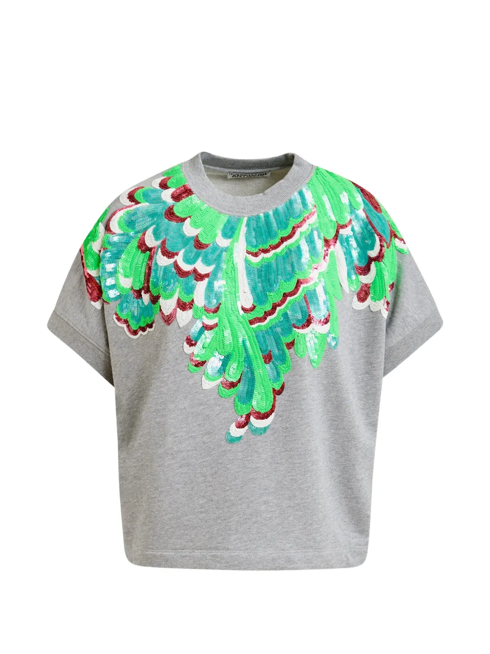Essentiel Antwerp T-shirt con paillettes - Grigio