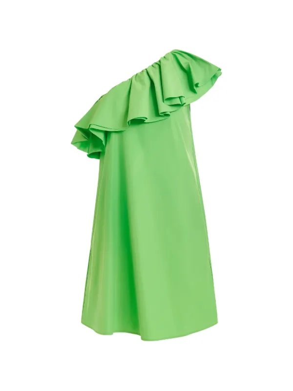 essentiel antwerp green dress Essentiel Antwerp V-neck Flared Maxi Dress | Green