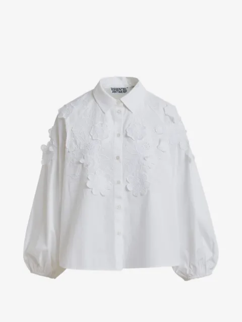 Essentiel Antwerp embroidered balloon-sleeve shirt