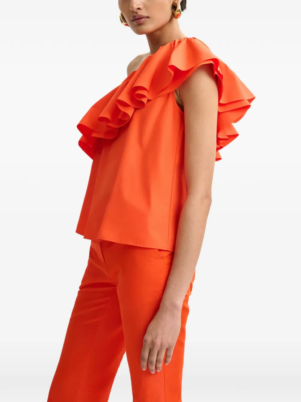 Essentiel Antwerp Blouse met ruches Oranje