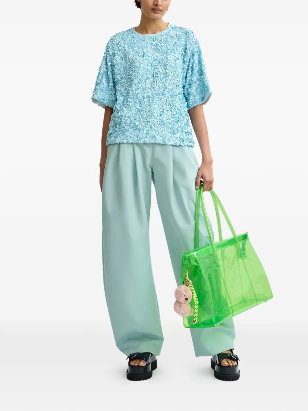 Essentiel Antwerp Blouse met pailletten Blauw