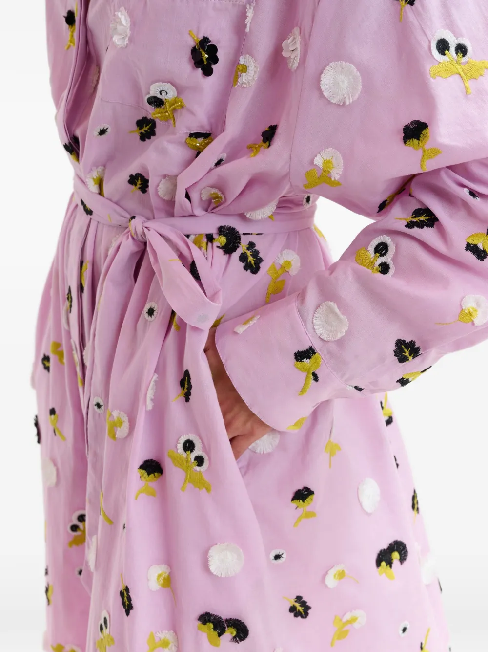 Floral Belted Midi Dress