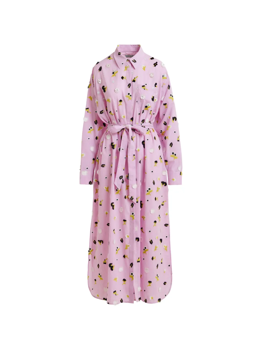 Essentiel Antwerp Abito midi a fiori - Rosa