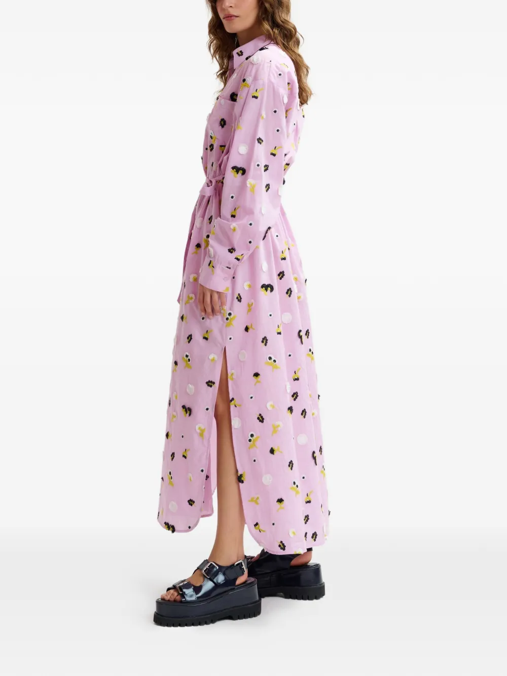 Floral Belted Midi Dress