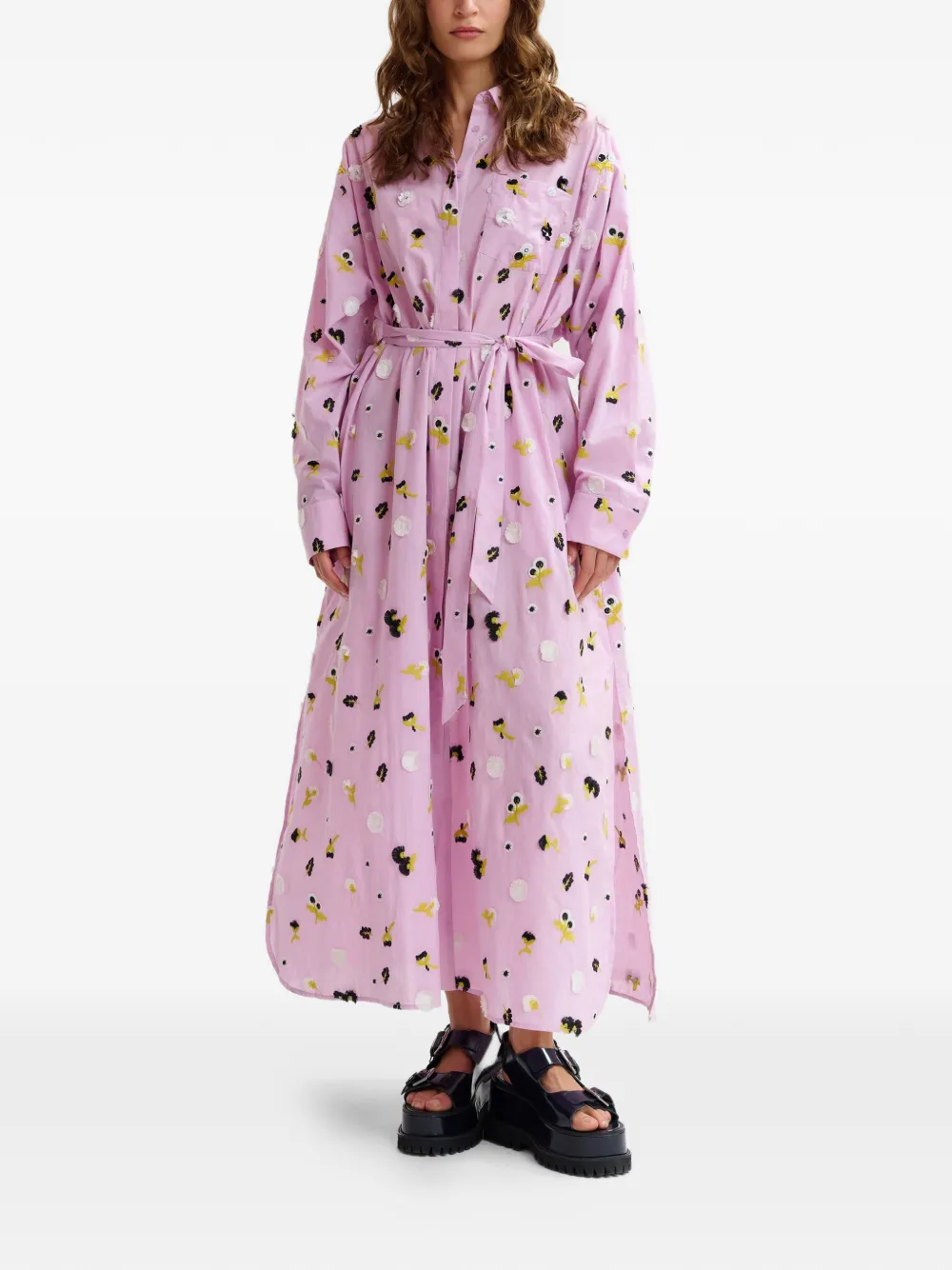 Floral Belted Midi Dress