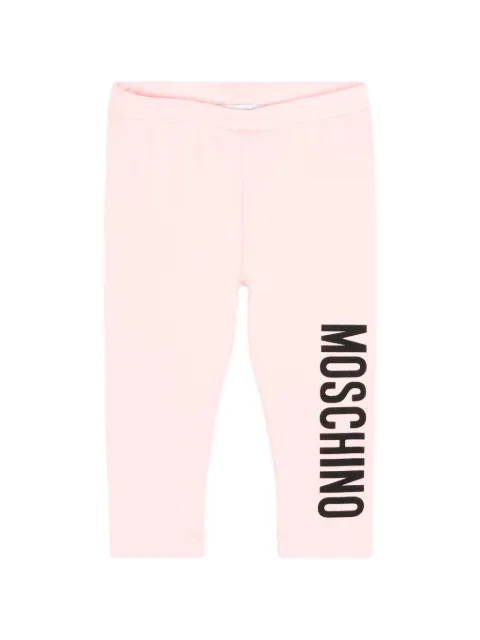 Moschino Kids jersey leggings logo print