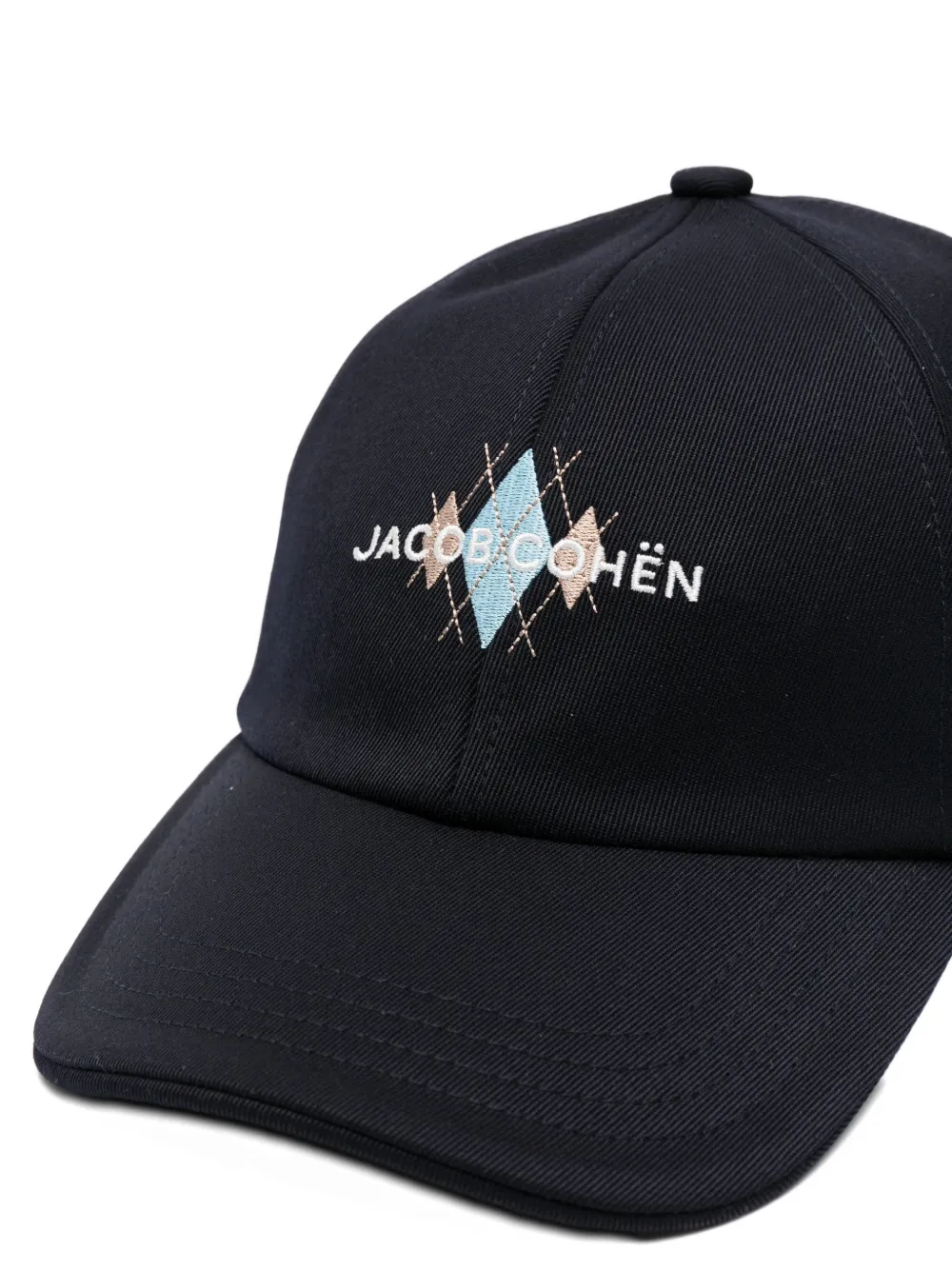  Jacob Cohën Argyle Baseball Cap - Blue 