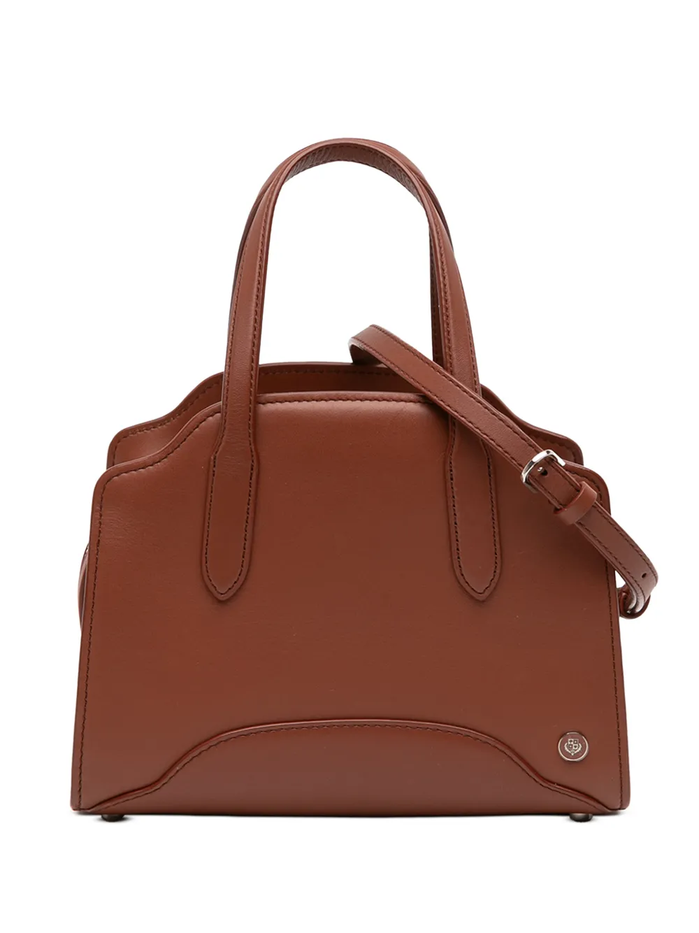 Loro Piana Pre-Owned 2010-2025 Micro Leather Sesia satchel - Marrone