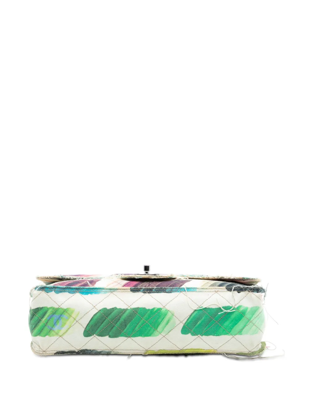 2014 Jumbo Canvas Classic Colorama Single Flap Shoulder Bag