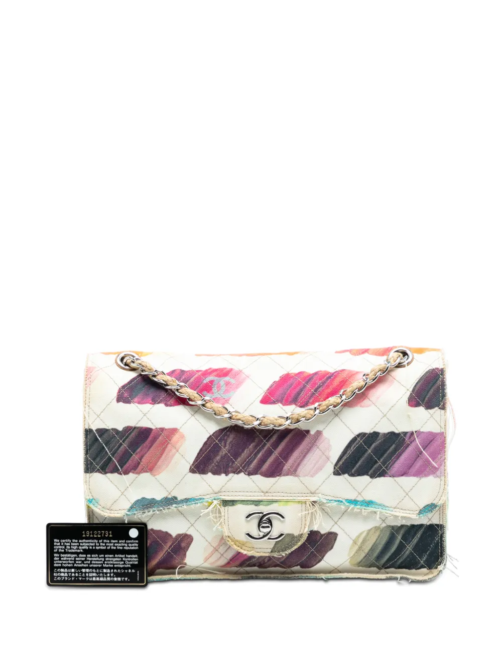 2014 Jumbo Canvas Classic Colorama Single Flap Shoulder Bag