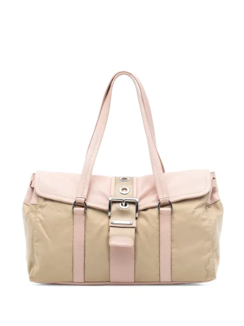 Prada Pre-Owned 2013-2025 Vitello Trimmed Tessuto shoulder bag