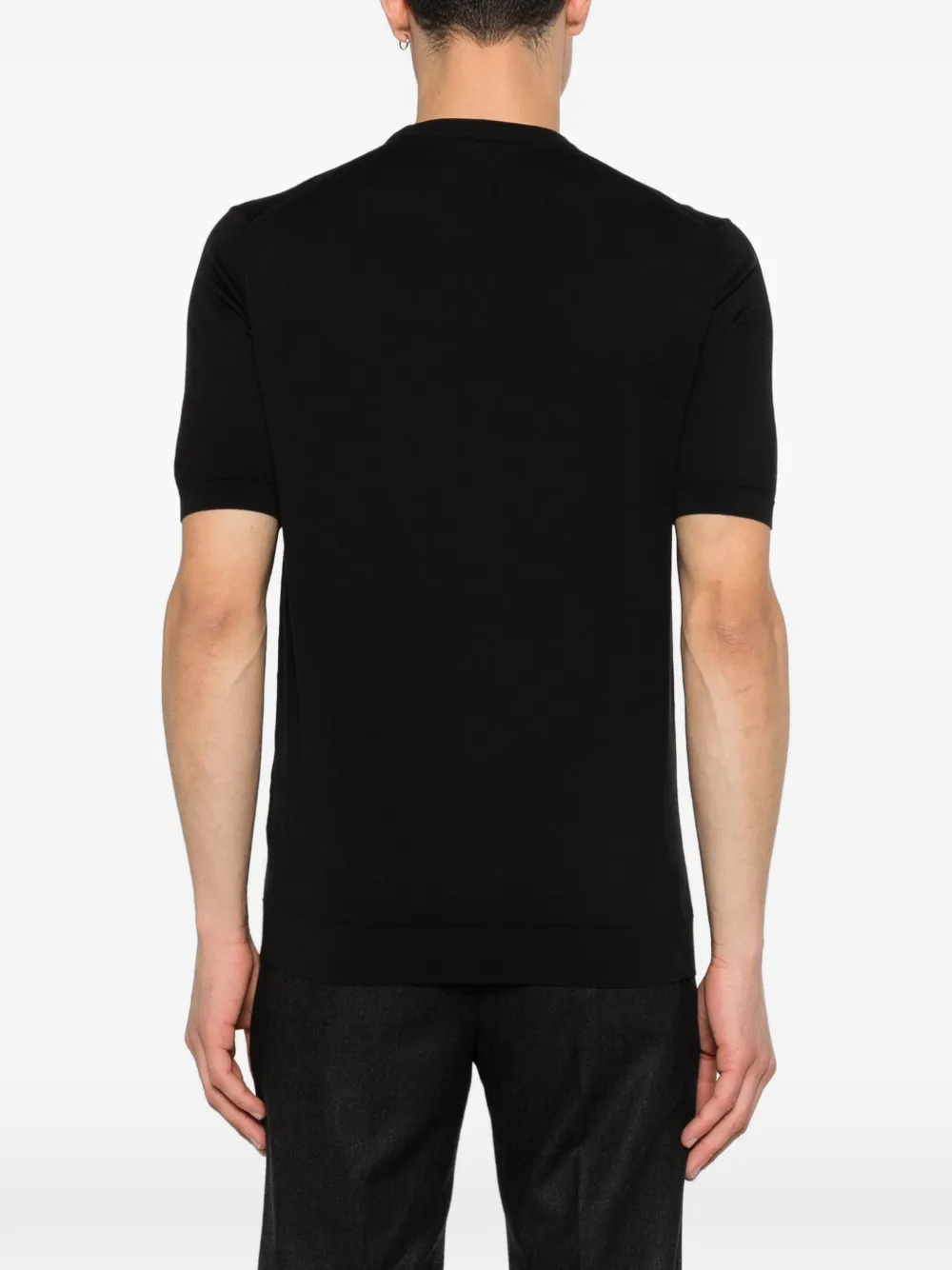Fedeli T-shirt met ronde hals Zwart