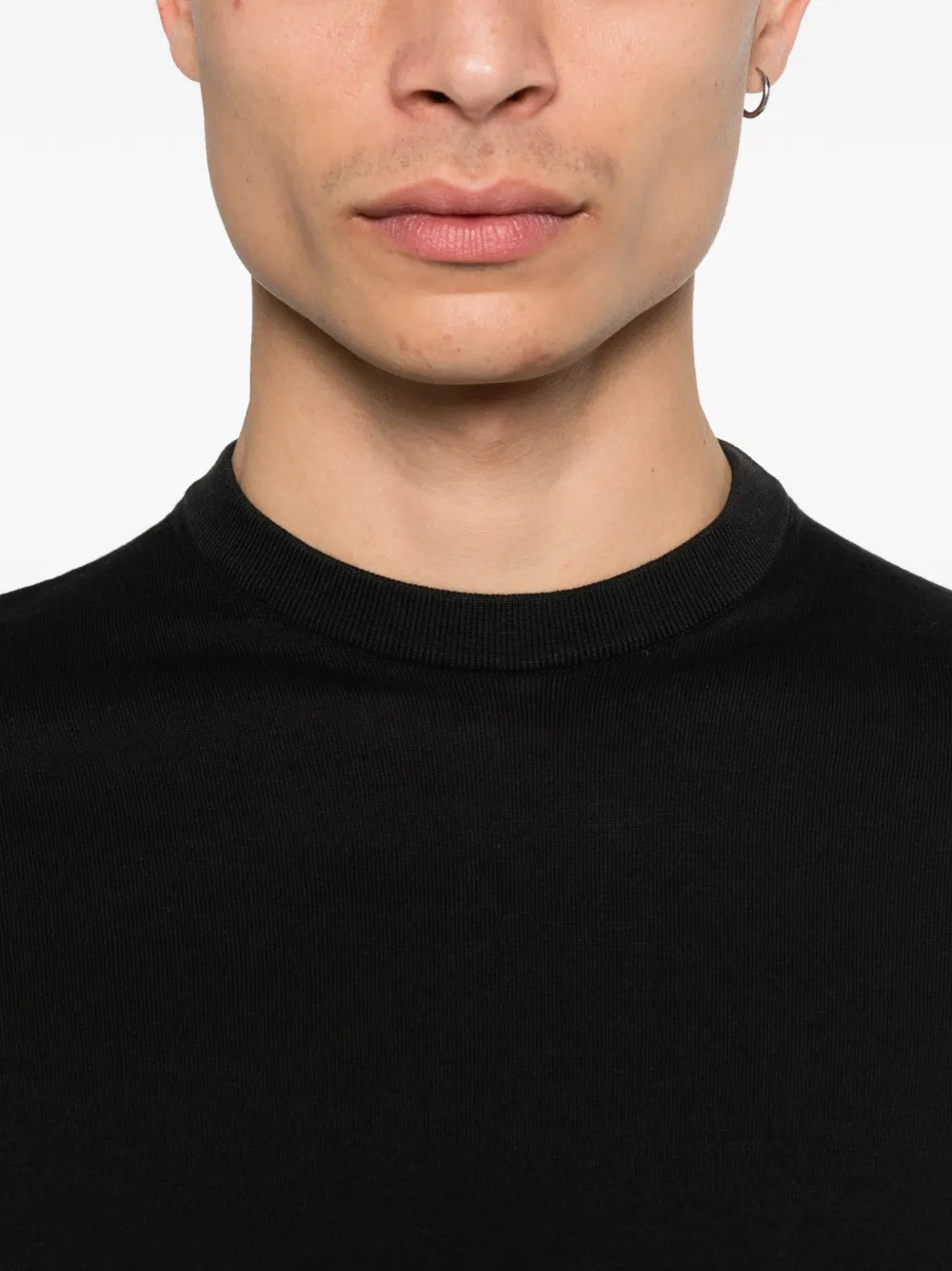 Fedeli T-shirt met ronde hals Zwart