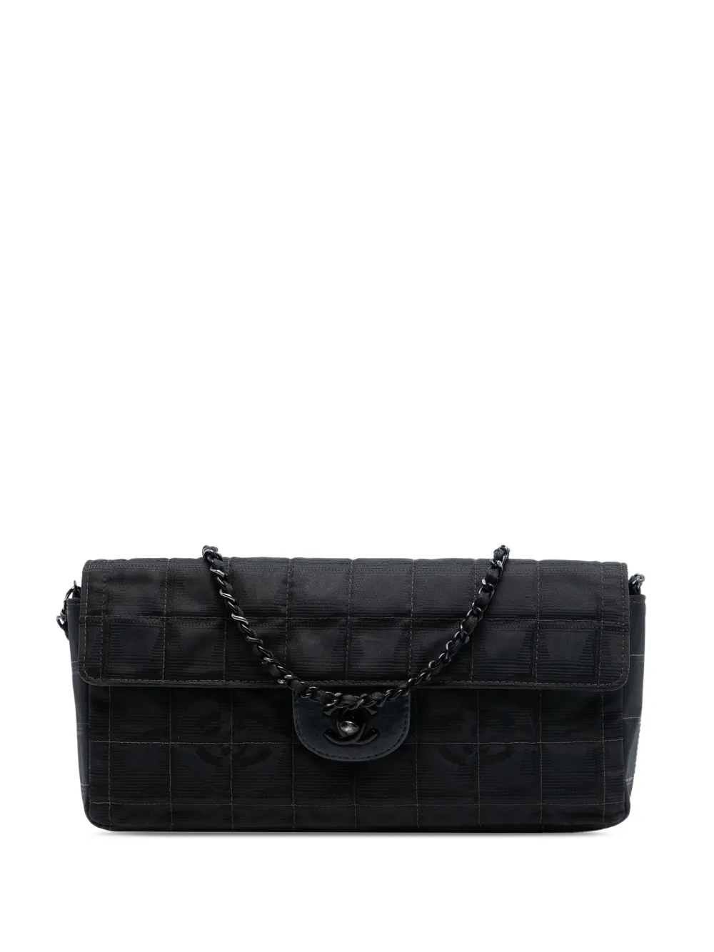 CHANEL Pre-Owned 2000-2002 New Travel Line Nylon East West Flap shoulder bag - Nero