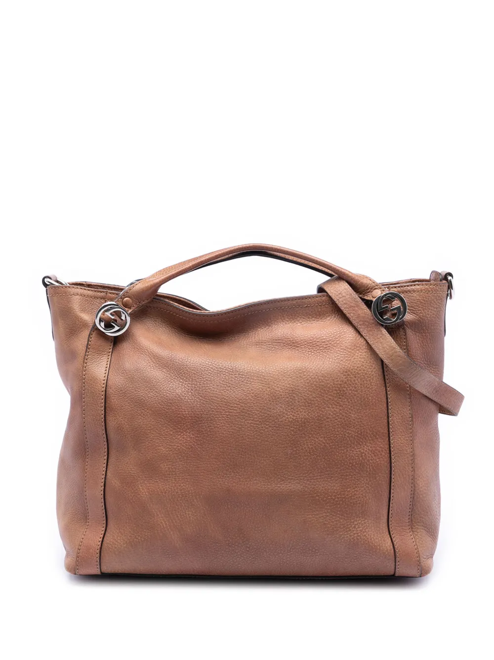 Gucci Pre-Owned 2016-2025 Medium Leather Miss GG satchel - Marrone