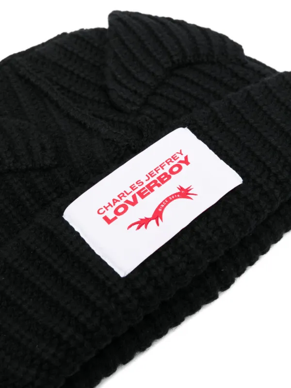 Charles Jeffrey Loverboy animal-ears Beanie Hat | Black | FARFETCH RO