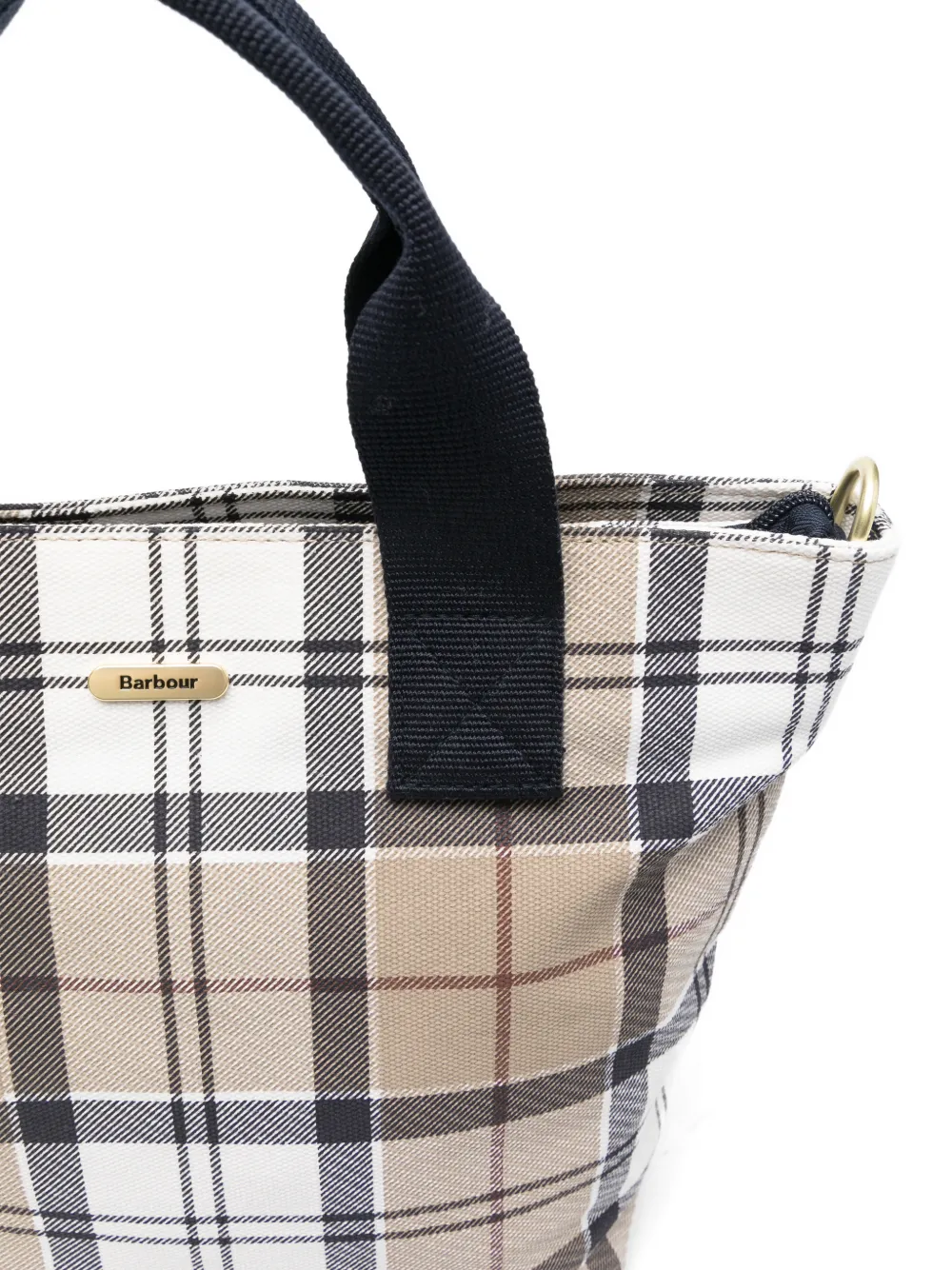 Barbour Maisy shopper met tartan ruit Wit
