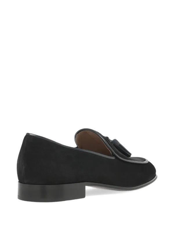 Gianvito Rossi タッセル スエードローファー | ブラック | FARFETCH JP