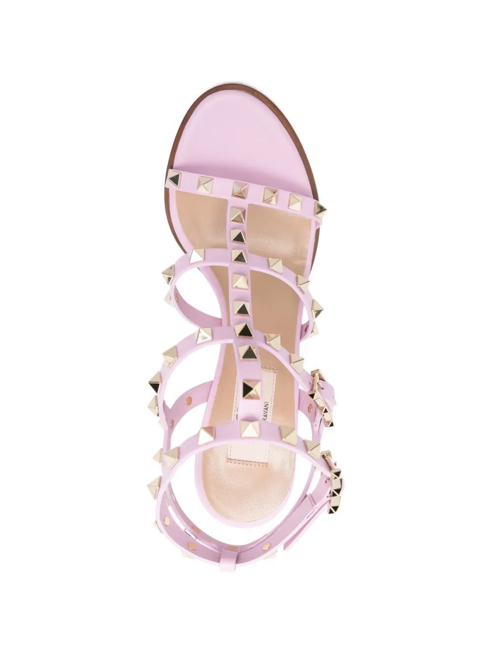 Valentino Garavani Rockstud stud strap sandals Roze