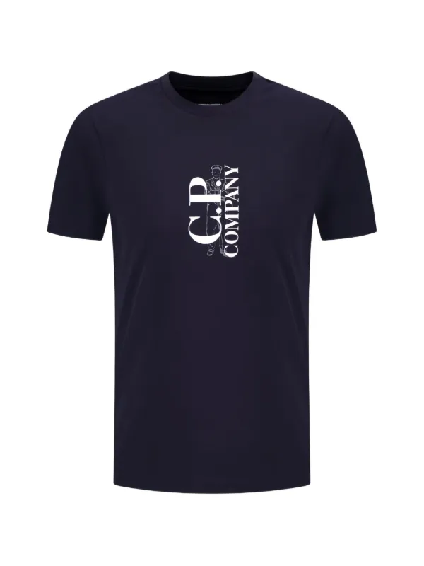 C.P. Company 30/1 Jersey Short-sleeve Printed T-shirt in Blue