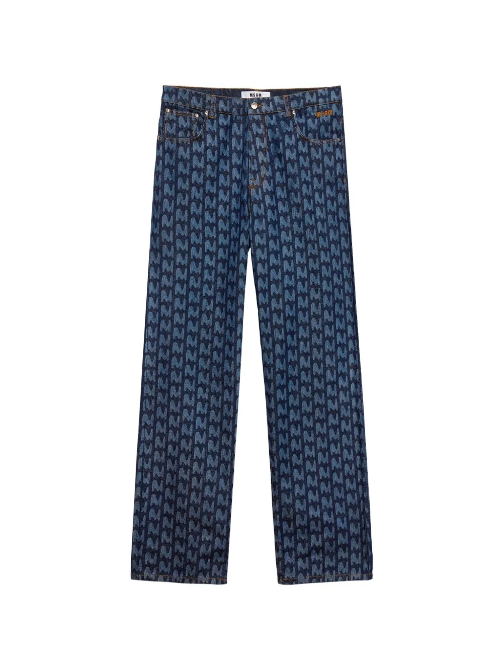 MSGM laser-cut five-pocket jeans - Blu