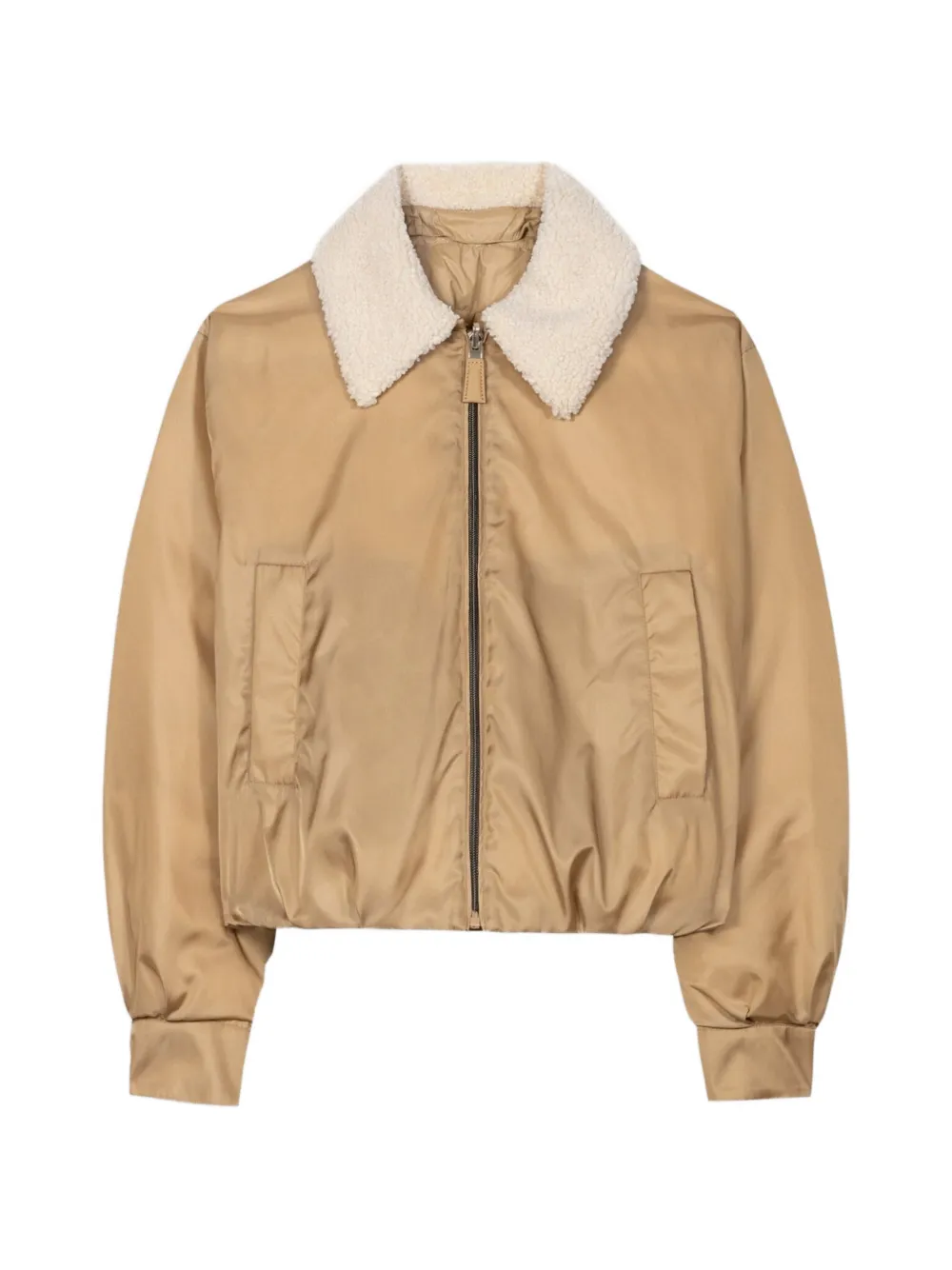 Luisa Cerano Zip-up Collar Jacket In Neutral