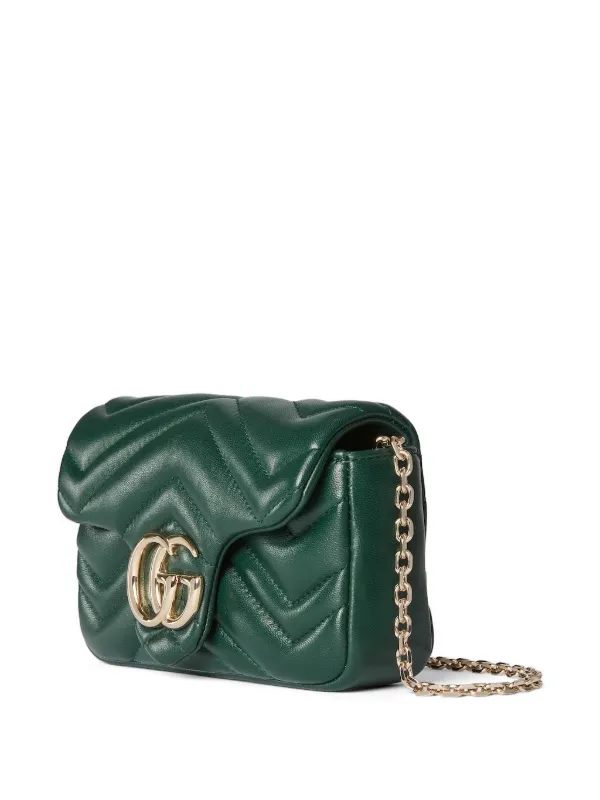 GGマーモント キルティング！ショルダーバッグ Gucci GGマーモント キルティングショルダーバッグ ミニ | グリーン
