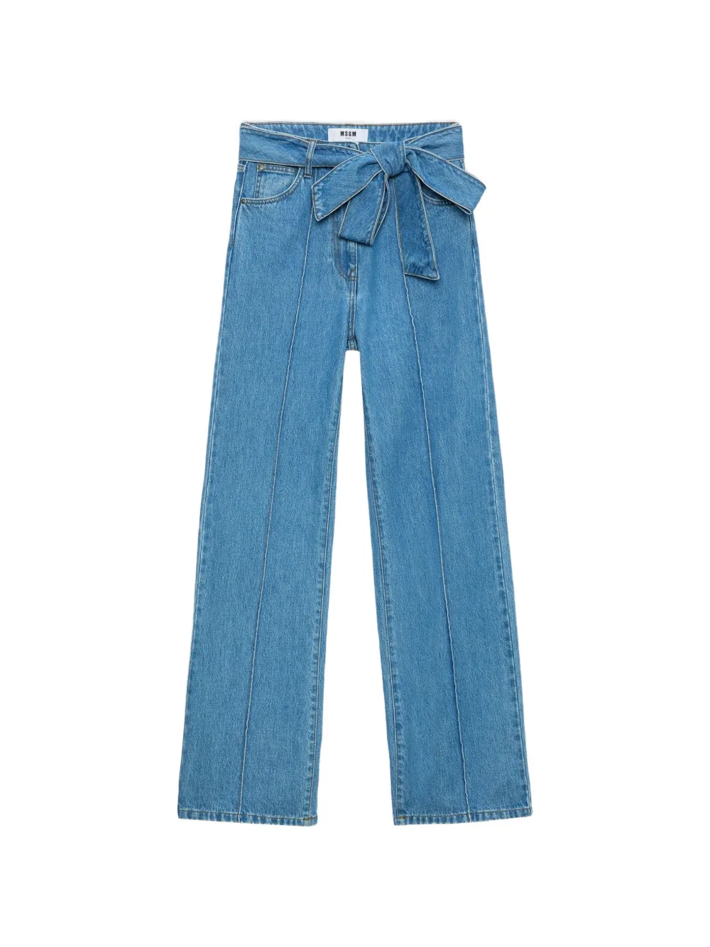 MSGM high-waisted tie-waist jeans - Blu