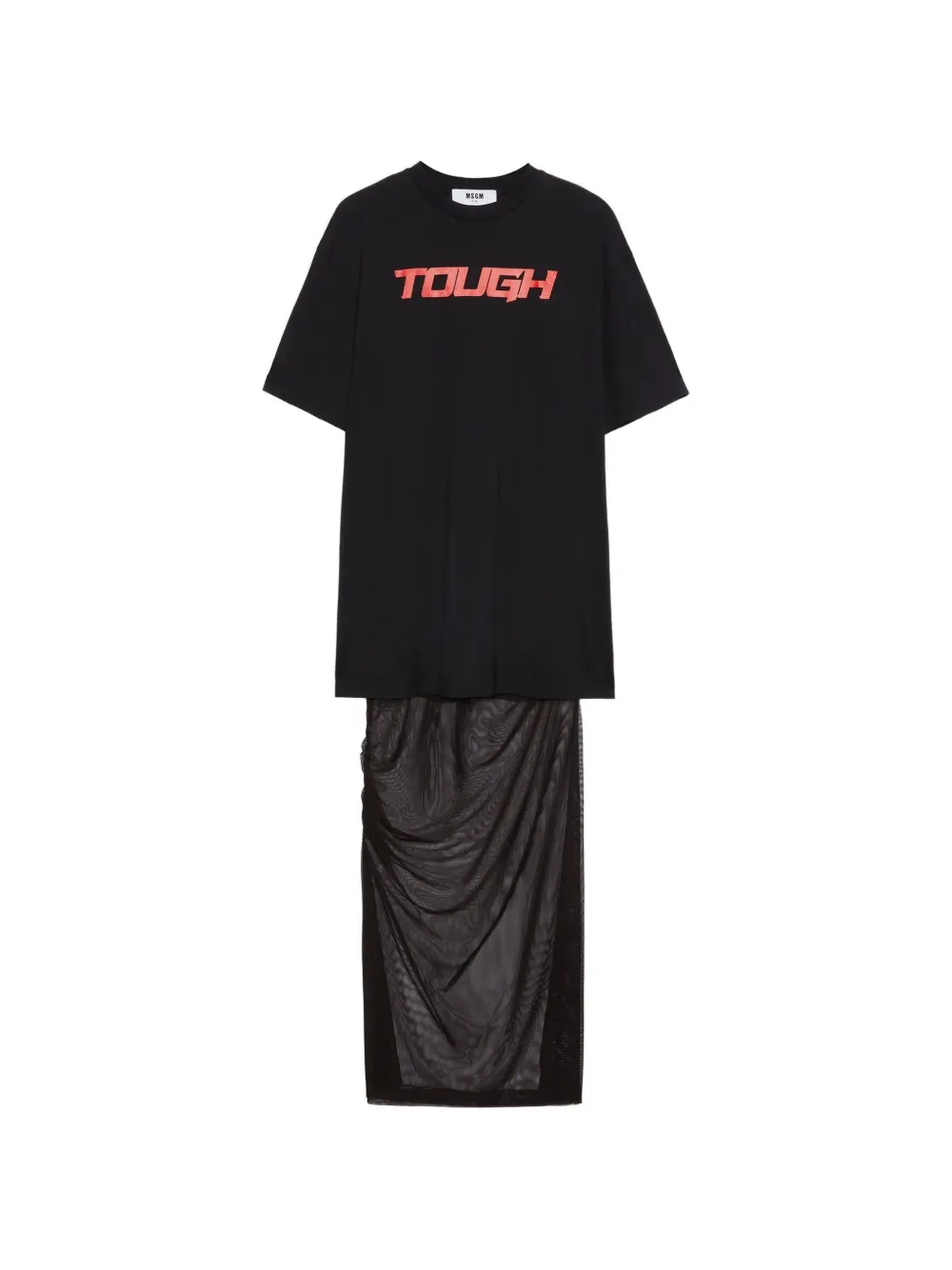 MSGM printed T-shirt dress - Nero